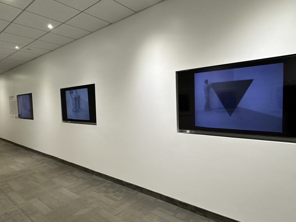 The 6-video segment work was featured on 3 TV displays