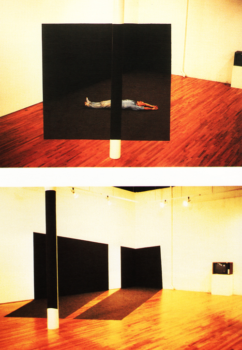 Black Square (1978) by Buky Schwartz — installation view 2