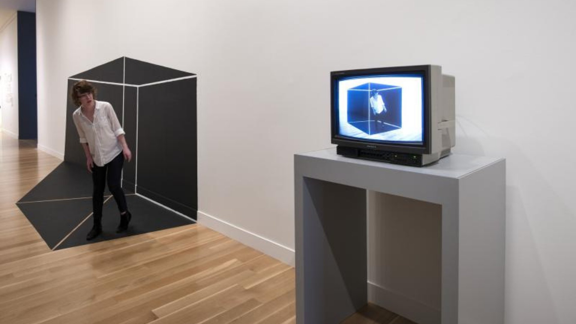 Painted Projections (1977) by Buky Schwartz — Video installation