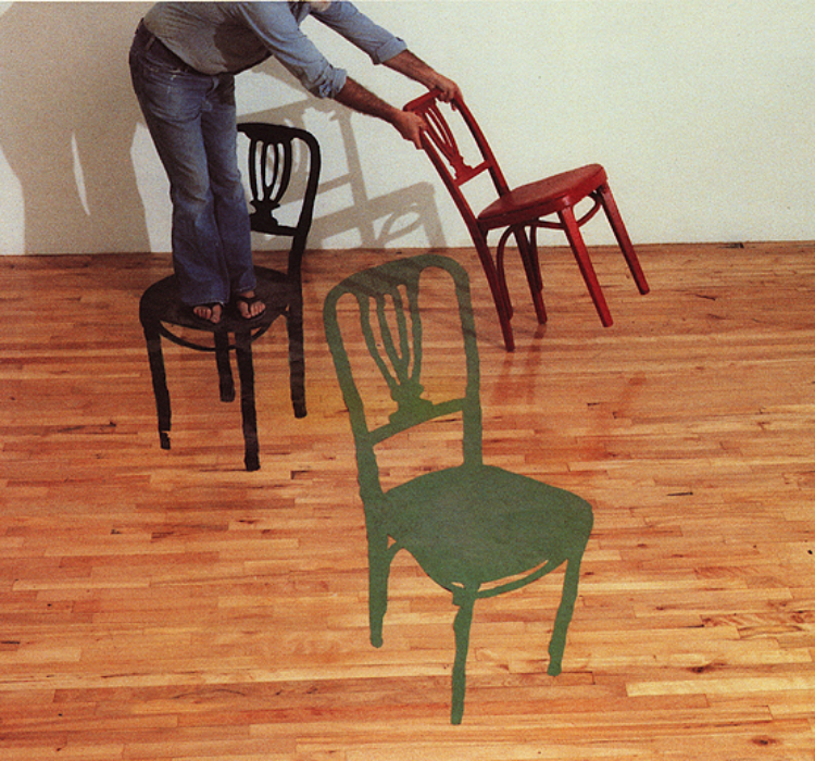 The Chair (1980) by Buky Schwartz — Video installation
