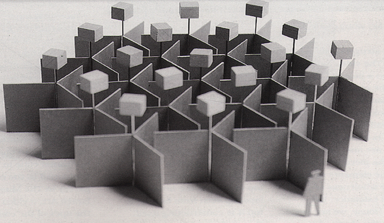 Three Angles of Coordination (1986) by Buky Schwartz — installation view 3