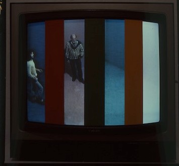TV Stripes (1981) by Buky Schwartz — installation view 2