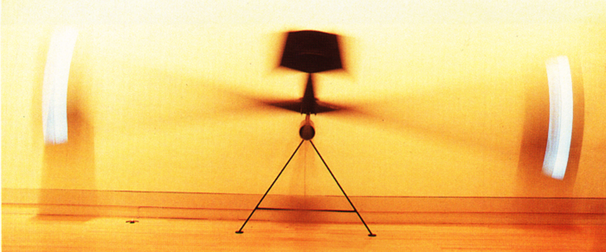 Video See-Saw (1988) by Buky Schwartz — installation view 2